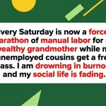 Reclaiming the Weekend: 22-Year-Old Faces Family Guilt Trip Over Grandma’s Yard Work