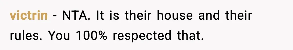 Couple Refuses To Follow Friend’s Parents’ Strange Sleeping Rule, Leaves For Hotel victrin − NTA. It is their house and their rules. You 100% respected that.