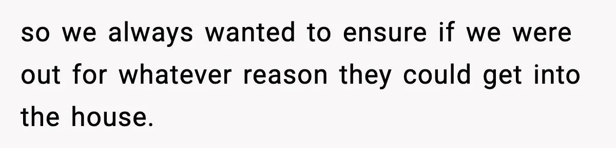 Teen Tries To Leave After Parents Threaten To Kick Her Out, Then Gets Blamed For “Causing Drama” so we always wanted to ensure if we were out for whatever reason they could get into the house.