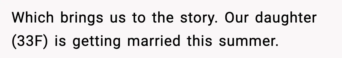 Couple Refuses To Fund In-Laws’ Private Flights Twice, Sparks Family Drama Ahead Of Daughter’s Wedding Which brings us to the story. Our daughter (33F) is getting married this summer.