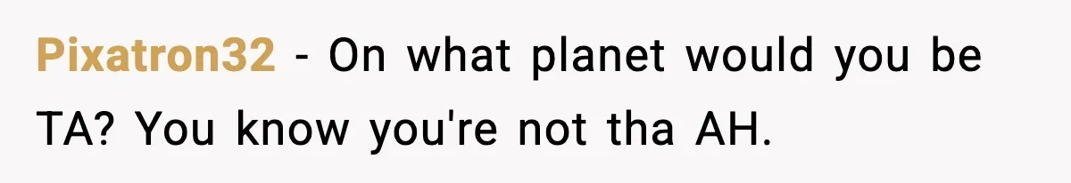 Couple Refuses To Fund In-Laws’ Private Flights Twice, Sparks Family Drama Ahead Of Daughter’s Wedding Pixatron32 − On what planet would you be TA? You know you're not tha AH.