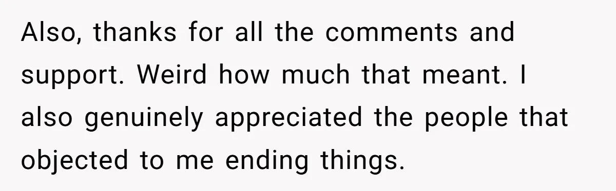 She Returned His Engagement Ring Because The Hotel Wasn’t Romantic Enough, He Wonders If Love Really Matters Also, thanks for all the comments and support. Weird how much that meant. I also genuinely appreciated the people that objected to me ending things.