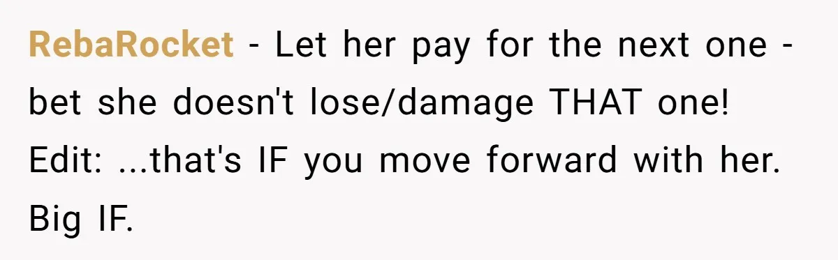 Fiancée “Accidentally” Loses Three Engagement Rings, He Wonders If It’s Really An Accident RebaRocket − Let her pay for the next one - bet she doesn't lose/damage THAT one! Edit: ...that's IF you move forward with her. Big IF.